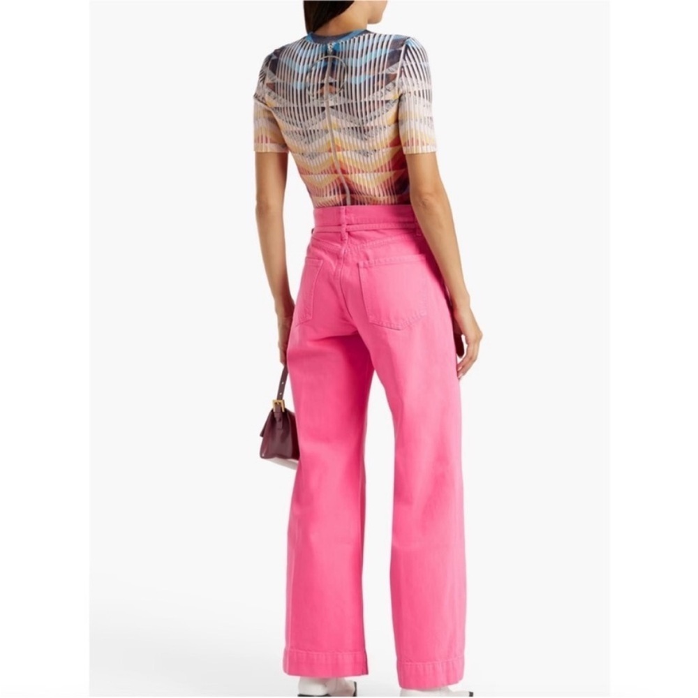 Frame Denim Pink Wide-Leg Pants - Picture 2 of 8